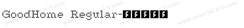 GoodHome Regular字体转换